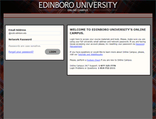 Tablet Screenshot of onlinecampus.edinboro.edu